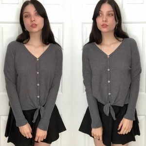 Altar’d State Gray Knot Top